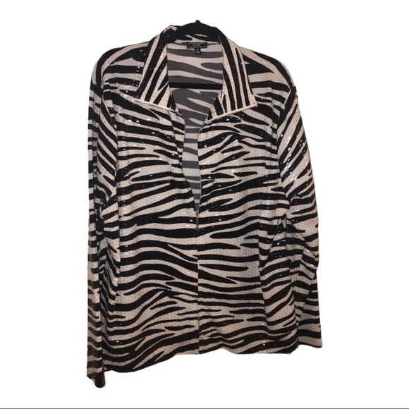 *Lisa International Zebra print jacket - Picture 4 of 10